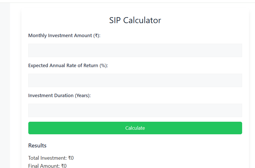 SIP Calculator